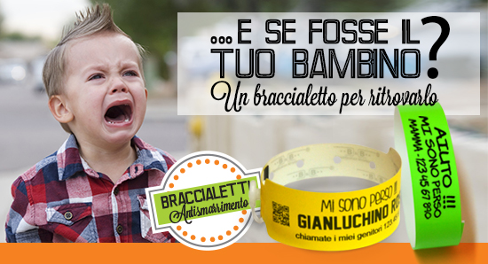 BRACCIALETTI ANTISMARRIMENTO BAMBINI