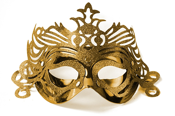 Party Mask - gold "ornament"