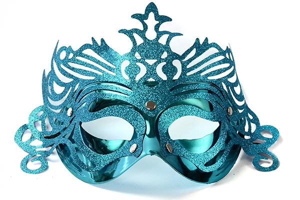 Party Mask - turquoise "ornament"