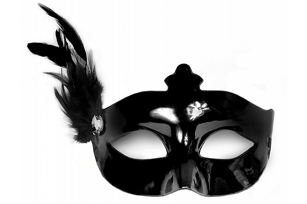 Party Mask - black "feather"