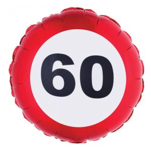 PALLONCINO 60 ANNI - FOIL EXTRA - TRAFFIC SIGN