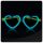OCCHIALI LUMINOSI CUORE - BLU