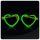 OCCHIALI LUMINOSI CUORE - VERDE