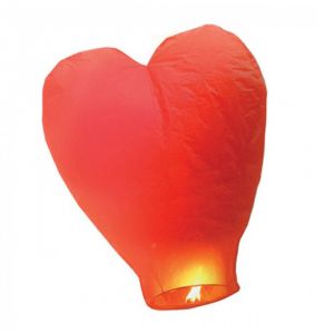 LANTERNA LUMINOSA CUORE - ROSSO