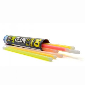 GLOWSTICK 35 CM - TUBO 10 pz - COLORI ASSORTITI