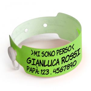 BRACCIALETTO ANTISMARRIMENTO PER BAMBINI - NEON LIME - 14280