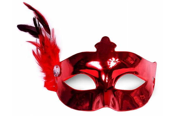 MASCHERA ROSSA "FEATHER"