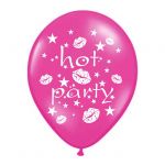 6 PALLONCINI HOT PARTY - METALLIZZATI - 30 cm