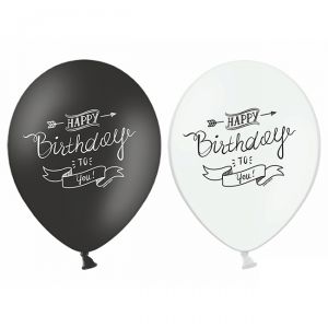 6 PALLONCINI HAPPY BIRTHDAY - 30 cm