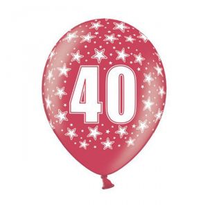 6 PALLONCINI 40 ANNI - 30 cm