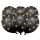 6 PALLONCINI PASTEL NERI - STELLE ORO - 30 cm