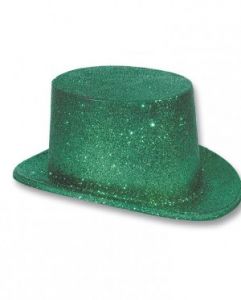 CAPPELLO CILINDRO - GLITTER VERDE