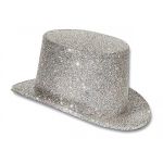 CAPPELLO CILINDRO - GLITTER ARGENTO