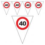 FESTONE BANDIERINE 40 ANNI - TRAFFIC SIGN