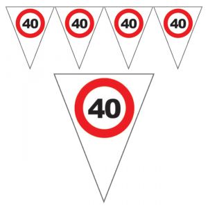 FESTONE BANDIERINE 40 ANNI - TRAFFIC SIGN