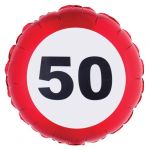 PALLONCINO 50 ANNI - FOIL EXTRA - TRAFFIC SIGN
